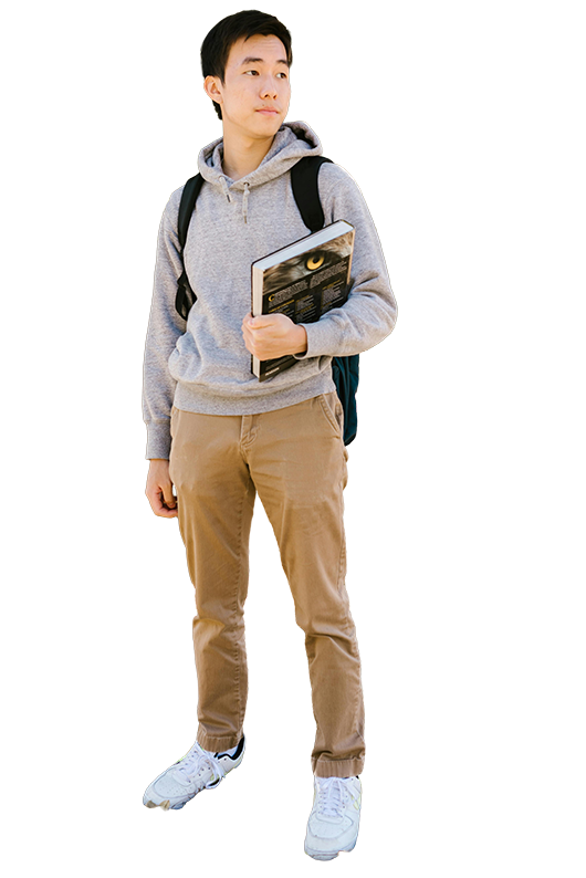 Curious self-driven student thriving in project-based learning environment