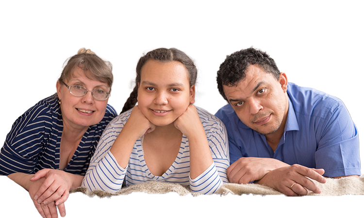 Family attending student showcase night celebrating project-based learning achievements